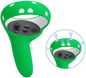 img 2 attached to Tomsin Touch Controller Grip Cover For Oculus Quest 2 (Green)