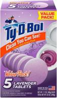 🚽 ty-d-bol lavender toilet cleaner: effortless cleaning & refreshing bathroom fragrance - 5 tablets, single pack logo