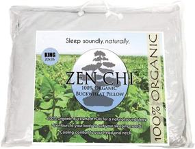 img 3 attached to 🌾 Органическая подушка King Size ZEN CHI из гречихи (20"X36") с натуральной технологией охлаждения - чехол из хлопка и органические гречиха