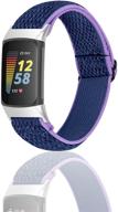 регулируемый эластичный нейлон fitbit charge 5 bands логотип