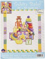 🧵 tobin t21775 toys quilt stamped cross stitch kit - 34x43 inches logo