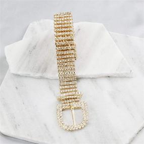 img 2 attached to SP Sophia Collection Glitterati Rhinestone Women's Accessories and Belts