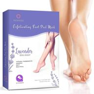 exfoliating foot peel mask - 2 pack - for men & women - repairs 👣 rough heels, removes dead skin & calluses - natural treatment for cracked heels & dry toe skin logo