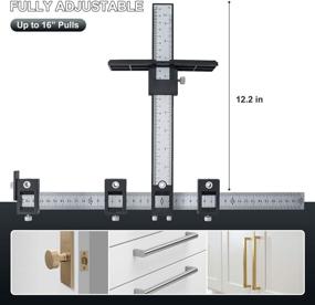 img 1 attached to Cabinet Hardware Jig Tool: Efficient Adjustable Punch Locator Drill Template Guide for Easy Handle and Knob Installation on Doors and Drawers