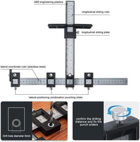 img 2 attached to Cabinet Hardware Jig Tool: Efficient Adjustable Punch Locator Drill Template Guide for Easy Handle and Knob Installation on Doors and Drawers