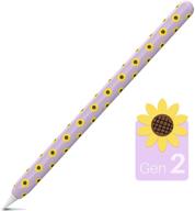 niutrendz sunflower case for apple pencil 2nd generation cover protective silicone sleeve skin accessories compatible with apple pencil 2nd gen (purple) logo