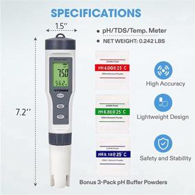 img 2 attached to VIVOSUN 3-in-1 Digital pH Meter: High Accuracy, ATC, 0-14.0 pH Range