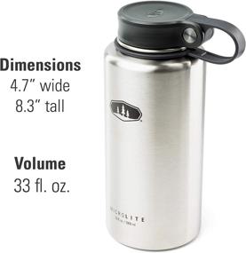 img 3 attached to GSI Outdoors MicroLite 1000 Twist 33 fl.oz. Vacuum Insulated Stainless Steel Water Bottle, Brushed - Enhanced SEO