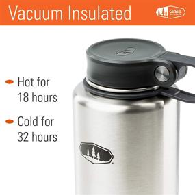 img 1 attached to GSI Outdoors MicroLite 1000 Twist 33 fl.oz. Vacuum Insulated Stainless Steel Water Bottle, Brushed - Enhanced SEO