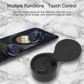 img 3 attached to Ultimate Wireless Earbuds: Bluetooth 5.0 Stereo In-Ear Earbuds with Hi-Fi Sound, Noise Cancelling, Mic, Touch Control, Waterproof IPX7, Quick Charge Case