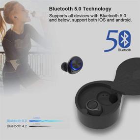 img 1 attached to Ultimate Wireless Earbuds: Bluetooth 5.0 Stereo In-Ear Earbuds with Hi-Fi Sound, Noise Cancelling, Mic, Touch Control, Waterproof IPX7, Quick Charge Case