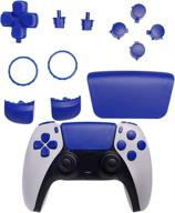 🎮 enhance your ps5 controller with gotruth replacement repair kits - d-pad, touchpad share options, trigger buttons, and abxy bullet buttons in blue - full set for playstation 5 dualsense controller логотип