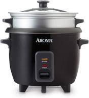 🍚 aroma housewares arc-363-1ngb rice cooker: 3 uncooked/6 cups cooked multicooker & steamer логотип