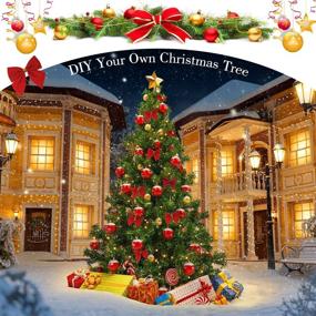 img 1 attached to ICNOW 22M Christmas Garland with 24 Ball Ornaments, 36 Red Bows - Home Decorated Artificial Pine Christmas Decoration for Garden, Holiday, Wedding, Party, Stairs, Fireplaces