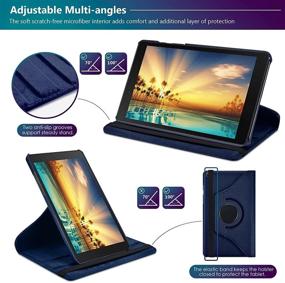 img 1 attached to DETUOSI Rotating Case For Galaxy Tab A 8