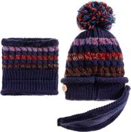 dosoni winter hats for women and girls - soft knit earflap hood for warmth and style - cozy snowflake beanie logo
