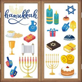 img 4 attached to 🕎 Outus 200 кусочков наборов на окна для Хануки: праздничное классное декорирование для еврейской праздничной вечеринки