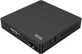 img 4 attached to 💨 Powerful and Compact Fanless Mini PC, Z83V Windows 10 64-bit (4GB DDR/64GB eMMC), Intel Quad-Core Atom x5-Z8350, HDMI/VGA Port, WiFi, 10