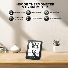 img 3 attached to 🌡️ Doqaus Digital Hygrometer 2 Pack - Fast Refresh Indoor Thermometer for Baby Room, Living Room, Office & More