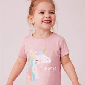 img 3 attached to 🦄 EULLA Toddler Girls Unicorn T-Shirt | Cotton Short-Sleeve Tee | Ultra Soft Top for Optimal Comfort