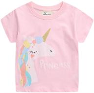 🦄 eulla toddler girls unicorn t-shirt | cotton short-sleeve tee | ultra soft top for optimal comfort logo