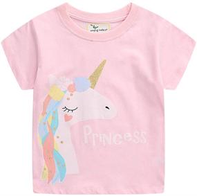 img 4 attached to 🦄 EULLA Toddler Girls Unicorn T-Shirt | Cotton Short-Sleeve Tee | Ultra Soft Top for Optimal Comfort