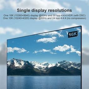 img 1 attached to CABLEDECONN 5FT 1.5M DisplayPort 2.0 Ultra HD 16K 10K 8K DP1.4 DP1.2 HBR3 16K(15360x8640)@60Hz 10K/8K@60Hz 4K@165Hz 144Hz High Speed 80Gbps HDCP 3D Flexible DisplayPort to DisplayPort Cable