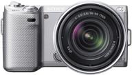 sony nex-5n 16.1mp touchscreen camera with interchangeable lens (silver) logo