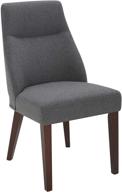 🪑 современный обитый обеденный стул rivet phinney от бренда amazon - ширина 19,7" в графите логотип