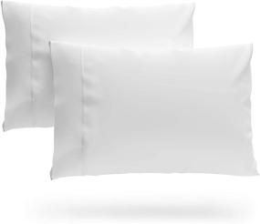 img 4 attached to 🌿 Cosy House Collection Premium Bamboo Pillowcases - King, White Pillow Case Set of 2 - Luxuriously Soft & Breathable from Natural Bamboo Fiber