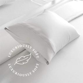 img 3 attached to 🌿 Cosy House Collection Premium Bamboo Pillowcases - King, White Pillow Case Set of 2 - Luxuriously Soft & Breathable from Natural Bamboo Fiber