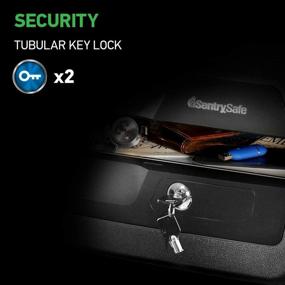 img 1 attached to 🔒 SentrySafe CHW30220 Fireproof and Waterproof Box with Key Lock, 0.36 Cubic Feet