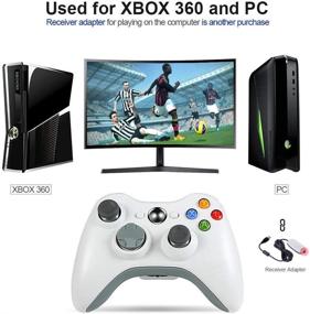 img 1 attached to 🎮 White Wireless Controller for Xbox 360 - Etpark Joystick Game Controller for Microsoft Xbox & Slim 360 PC Windows 7, 8, 10