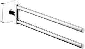 img 1 attached to 🛁 Hansgrohe Dual Towel Bar Upgrade 3-inch Avantgarde Chrome Towel Bar, Model 41512000: Premium Quality Bathroom Fixture