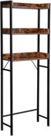 space-saving industrial style vasagle alinru 3-tier over-the-toilet rack: 🚀 rustic brown bathroom storage shelf with a touch of black ubts002b01 логотип