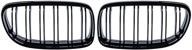 🚗 glossy black dual line grille for 09-11 e90 e91 3 series facelift - anzio pair logo