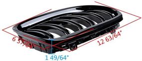 img 2 attached to 🚗 Glossy Black Dual Line Grille for 09-11 E90 E91 3 Series Facelift - Anzio Pair