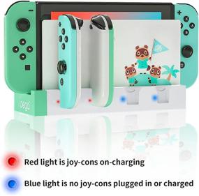 img 1 attached to ⚡️ GreenWhite Charger & Charging Dock: Compatible with Nintendo Switch Joy Cons