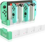 ⚡️ greenwhite charger & charging dock: compatible with nintendo switch joy cons logo