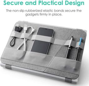 img 1 attached to 🔌 Efficient Gray ELECOM Electronics Accessory Organizer for Home Office & Travel - Fits 14" Laptop