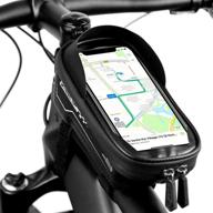 🚲 waterproof bicycle bag for phone: top tube men bike bag for iphone 11 xr xs max 12 & samsung galaxy note logo