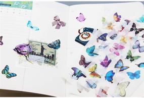 img 3 attached to 🦋 JOMOYEEH Butterfly Stiker Set: 6 Sheets of Adhesive Decor Stickers for Scrapbooking, Journaling, and DIY Projects (3.14 x 6.3inch)