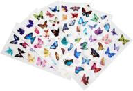 🦋 jomoyeeh butterfly stiker set: 6 sheets of adhesive decor stickers for scrapbooking, journaling, and diy projects (3.14 x 6.3inch) logo