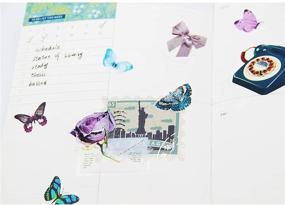 img 1 attached to 🦋 JOMOYEEH Butterfly Stiker Set: 6 Sheets of Adhesive Decor Stickers for Scrapbooking, Journaling, and DIY Projects (3.14 x 6.3inch)