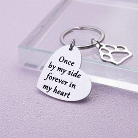 img 3 attached to Personalized Pet Memorial Keychain for Dogs and Cats - Loss of Pet Sympathy Gift DIY Crafts Keepsake - Remembrance Angel with Paw Print - Family Keyrings