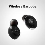 wireless earbuds stereo headphones charging logo