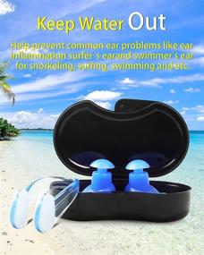 img 1 attached to 🏊 Reusable Silicone Ear Plugs and Nose Clips Set for Swimming - Ideal for Surfing, Snorkeling, Showering, Training - Swimmers Ear Protection for Kids and Adults