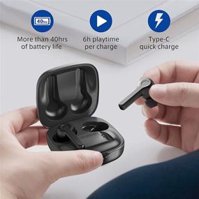 img 1 attached to 🎧 Upgraded Wireless Earbuds with Bluetooth V5.2, USB-C Quick Charge, IPX8 Waterproof, and 40 Hours Playing Time