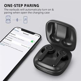 img 2 attached to 🎧 Upgraded Wireless Earbuds with Bluetooth V5.2, USB-C Quick Charge, IPX8 Waterproof, and 40 Hours Playing Time