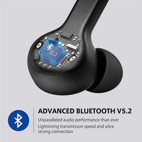 img 3 attached to 🎧 Upgraded Wireless Earbuds with Bluetooth V5.2, USB-C Quick Charge, IPX8 Waterproof, and 40 Hours Playing Time